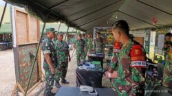 DANPUSSIMPUR TINJAU PENGGUNAAN ALAT SIMPUR PADA LATPOSKO I YTP KOMPOSIT 1/GARDAPATI KODAM XIX/TT