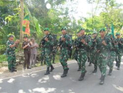Dandim 0808/Blitar Sambut Peleton Beranting Yudha Wastu Pramuka Jaya Kodam V/Brawijaya Di Blitar
