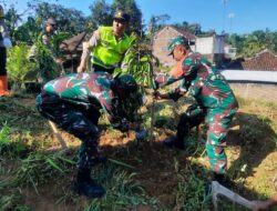 Danramil Sambirejo Ikuti Kegiatan Penanaman Pohon Guna Penanggulangan Bencana oleh Polres Sragen