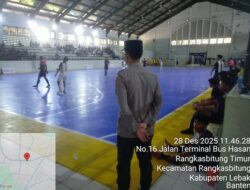 Personil Polsek Rangkasbitung Polres Lebak Giat Patroli dan Monitoring Turnamen Futsal Antar SMK