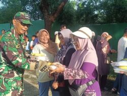 Babinsa Kalijaga Dampingi Baksos MBG untuk Edukasi Gizi Masyarakat.