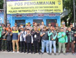 Pastikan Keamanan Natal dan Tahun Baru, Kapolres Metro Tangerang Kota Pimpin Pengecekan Pos Pam/Yan