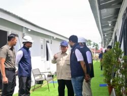 Presiden Prabowo Tinjau Pembangunan Rumah Hunian Danantara di Aceh Tamiang