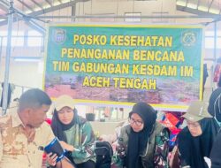 Kodim  0106/Aceh Tengah Gelar Pelayanan Kesehatan Untuk Umum Dalam Penanganan Bencana
