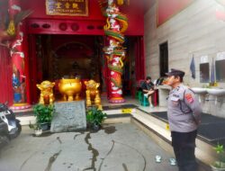 Persobil Polsek Rangkasbitung Polres Lebak Patroli Mobile Ketempat Ibadah Vihara Ananda Avalokitesvara Rangkasbitung