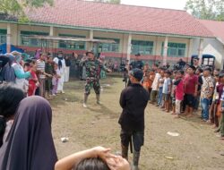 Anggota Koramil 05/Linge Pulihkan Trauma Anak Anak Di Kemukiman Jamat