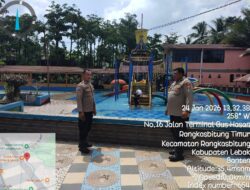 Petsonil Polsek Rangkasbitung Polres Lebak Patroli Dialogis Ke Obyek Wista Kolam Renang