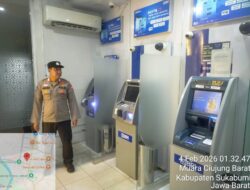 Anggota Polsek Rangkasbitung Polres Lebak Giat Patroli Perbakan Cek ATM Bank BRI dan Cctv