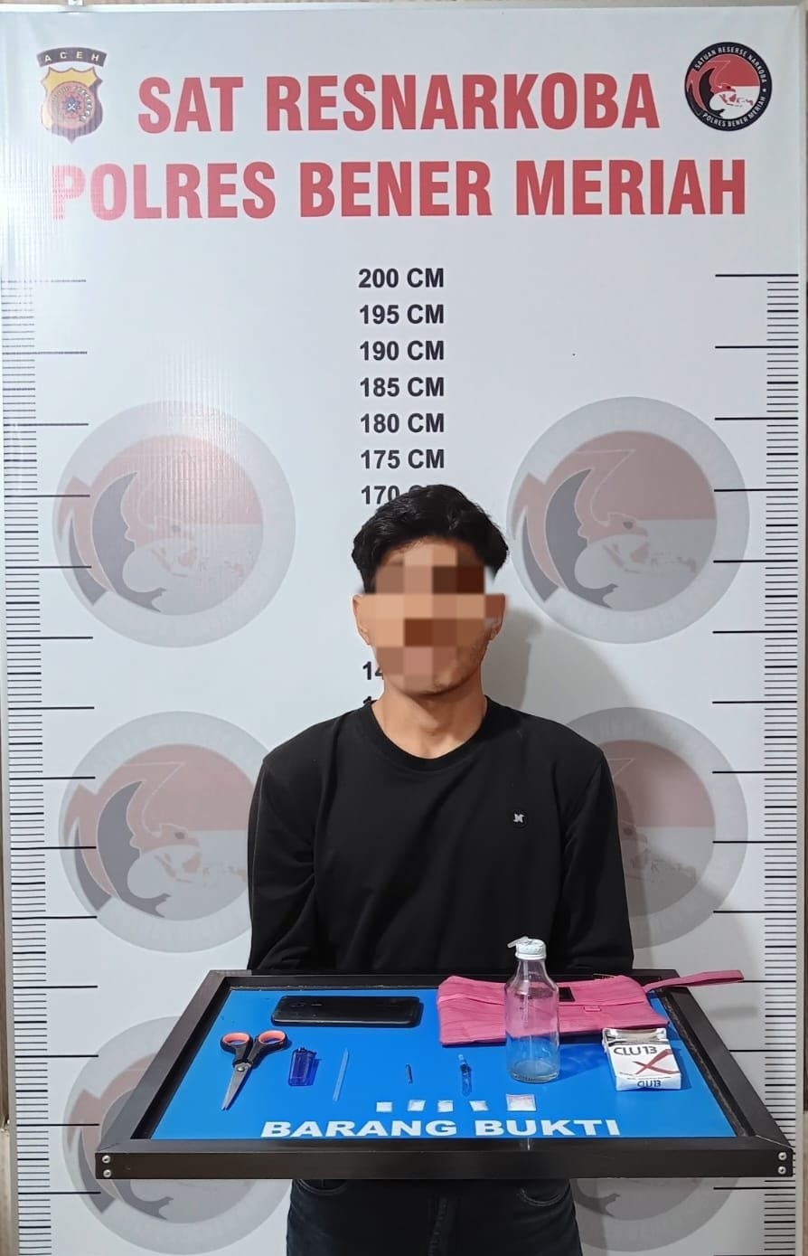 Satresnarkoba Polres Bener Meriah Ungkap Kasus Sabu, Seorang Pelaku Diamankan