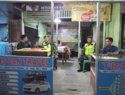 Koramil 420-09/Bangko Jaga Kondusifitas Wilayah Dengan Melaksanakan Patroli dan Komsos Malam