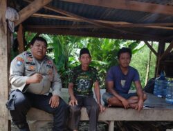 Bhabinkamtibmas Polsek Rangkasbitung Polres Lebak Giat Sambang Ke Warga Desa Binaan di Kampung Catihan