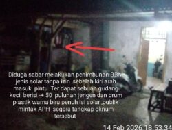 Di Diduga Rumah Sabar Tempat Penampung,Penimbun Serta Menjual BBM Ilegal Jenis solar Tanpa Izin 