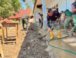 Satgas TNI Tuntaskan Pembersihan SMPN 26 Takengon Pascabanjir Bandang Linge