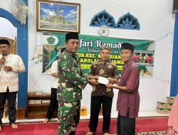 Babinsa Koramil 420-03/Pauh Hadiri Safari Ramadhan dan Salurkan Bantuan untuk Kaum Dhuafa di Desa Butang Baru