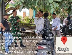 Babinsa Koramil 420-07/Sungai Manau Laksanakan KomSosial, dalam rangka Pembinaan teritorial dengan masyarakat Desa Markeh 