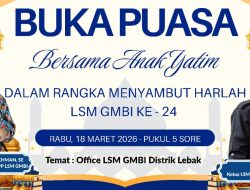 Buka Puasa Bersama Anak Yatim, LSM GMBI Lebak Sambut Harlah ke-24 dengan Penuh Kepedulian