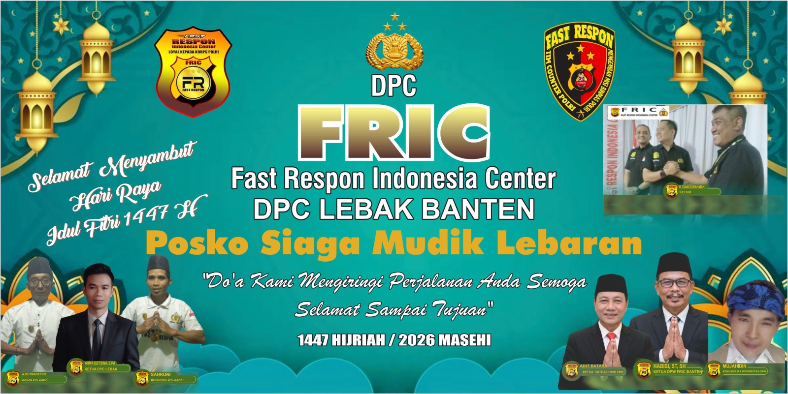 Wujud Bhakti Mitra,DPC FRIC Lebak Buka 2 POS PAM Arus Mudik di Baksel dan Kota Rangkasbitung