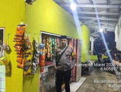 Anggota Polsek Lebakgedong Polres Lebak, Patroli Malam Hari Guna Mencegah Gangguan Kamtibmas.