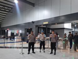 Pasca Oprasi Ketupat Maung 2026,Personil Posyan Stasiun Rangkasbitung Patroli Kryd di Area Stasiun KAI Rangkasbitung Antisipasi Gangguan Kamtibmas