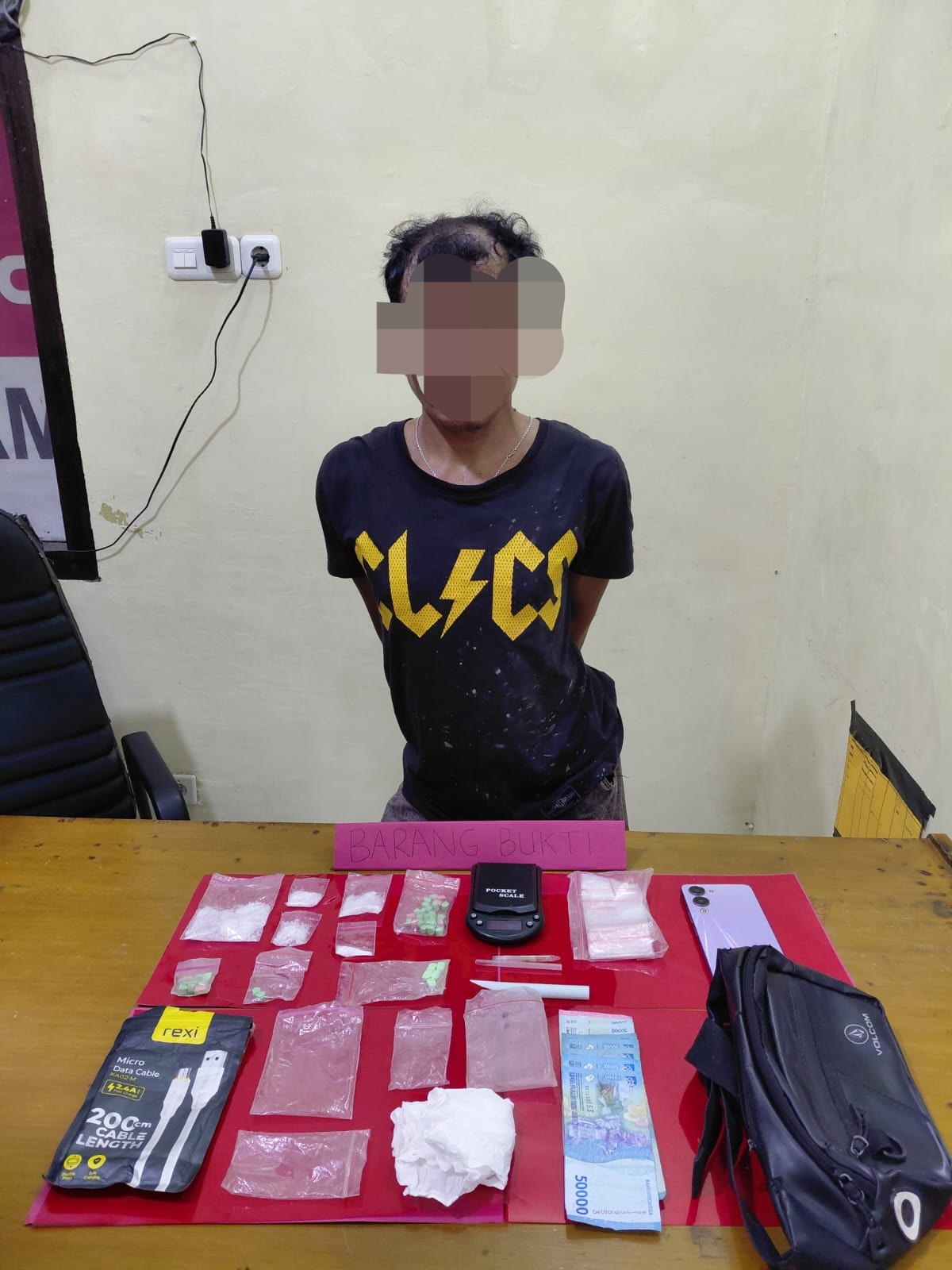 Polres Sarolangun Ringkus Pengedar Sabu dan Ekstasi, Barang Bukti Puluhan Gram Diamankan