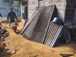 Satgas TMMD Ke-128 Kodim 0420/Sarko Mulai Bangun Rumah Layak Huni Milik Kuadi