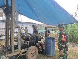 Satgas TMMD Ke-128 Kodim 0420/Sarko Goro Bangun Sumur Bor Bersama Warga Desa Seko Besar