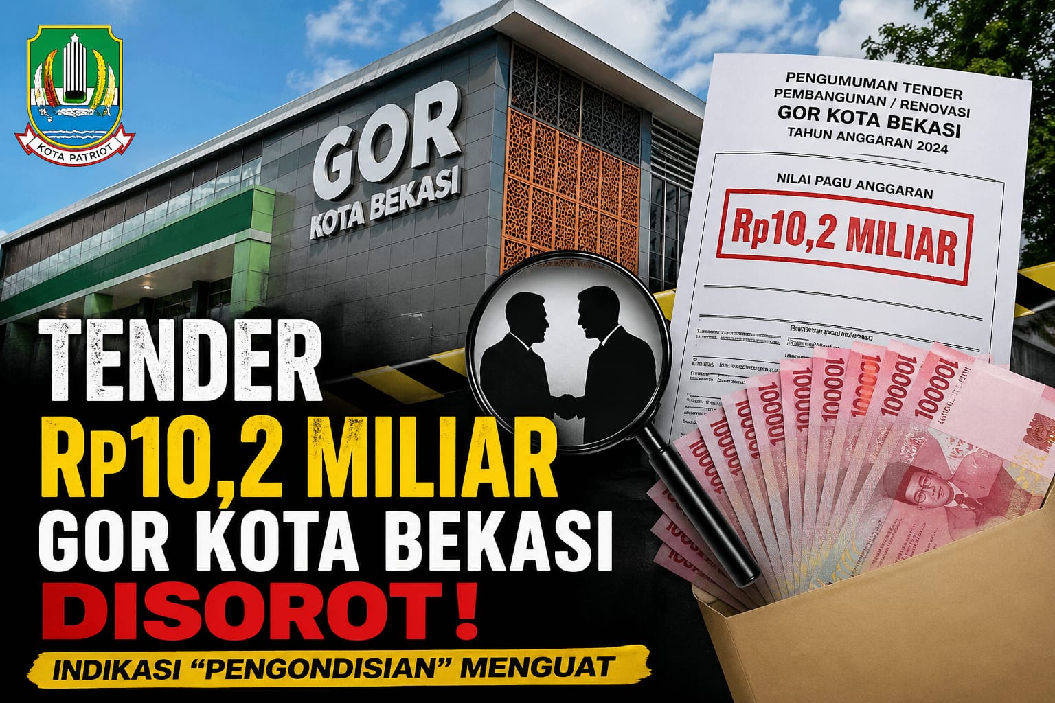 Tender Rp10,2 Miliar GOR Kota Bekasi Disorot, Indikasi “Pengondisian” Menguat