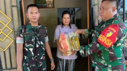 Brigade infanteri 89/Gimpang Gasib..Berinisiatif berikan bantuan sembako kepada warga yang terdampak banjir