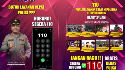 Polda Banten Sosialisasi Layanan Call Center 110 kepada Masyarakat