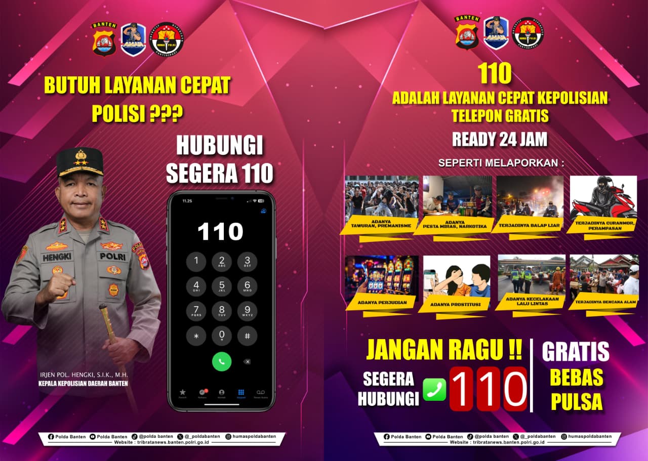 Polda Banten Sosialisasi Layanan Call Center 110 kepada Masyarakat