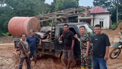 Satgas TMMD ke-128 Kodim 0420/Sarko Genjot Pembangunan MCK dan Sumur Bor di Desa Seko Besar