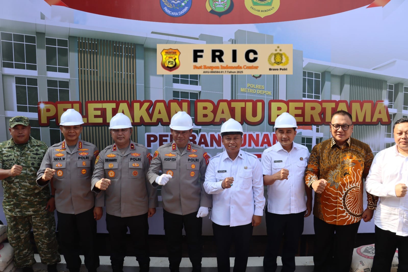 Kapolda Metro Jaya,Meletakan Batu Pertama Pembangunan Mako Polres Metro Depok