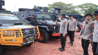 Polda Aceh Simulasikan Sispamkota, Tegaskan Pelayanan Humanis Jelang May Day 2026