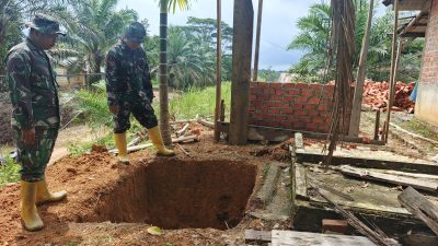 Satgas TMMD Ke-128 Kodim 0420/Sarko Terus Pacu Pembangunan MCK dan Sumur Bor di Desa Seko Besar