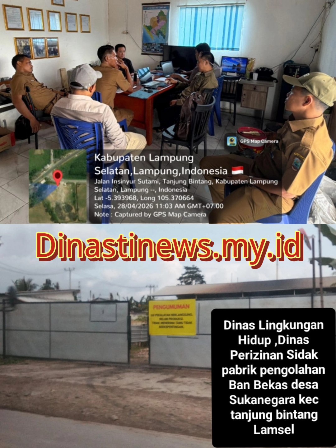 Dinas Lingkungan Hidup , Dinas Perizinan Sidak PT Samudra New Indonesia Tanjung Bintang Lampung Selatan