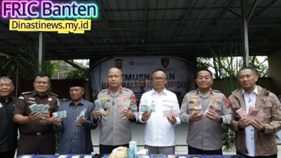 Polda Banten Musnahkan 8.527 Lembar Uang Palsu, Tegaskan Komitmen Jaga Stabilitas Ekonomi