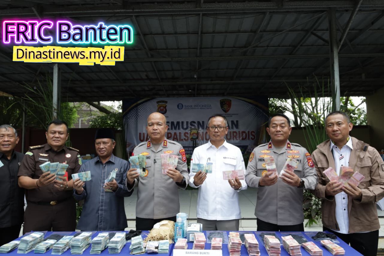 Polda Banten Musnahkan 8.527 Lembar Uang Palsu, Tegaskan Komitmen Jaga Stabilitas Ekonomi