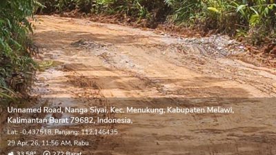 Akses Utama Berubah Jadi Jalur Sengsara, Jalan Simpang Mumbung–Nanga Siyai Rusak Parah Tanpa Kepastian