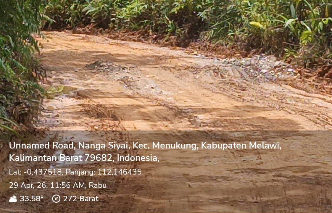 Akses Utama Berubah Jadi Jalur Sengsara, Jalan Simpang Mumbung–Nanga Siyai Rusak Parah Tanpa Kepastian