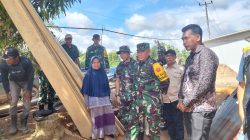 Dansatgas TMMD ke-128 Kodim 0420/Sarko Dampingi Tim Wasev TMMD Tinjau RLH Bapak Lukman