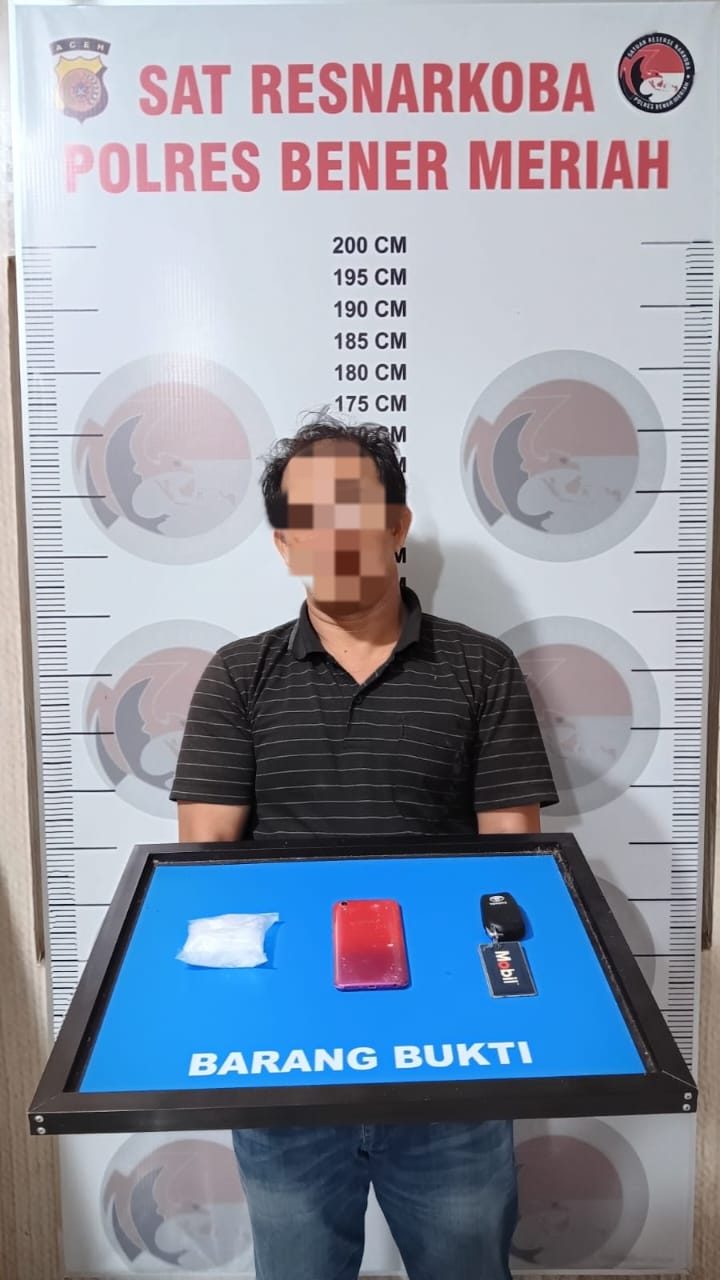 Polres Bener Meriah Gagalkan Peredaran Sabu 50,5 Gram, Seorang Petani Diamankan Dini Hari