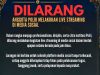 Polda Jambi Tegaskan Larangan Live Streaming Saat Bertugas, Jaga Profesionalitas Anggota