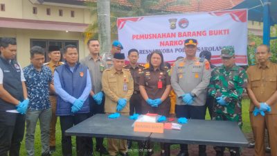 Polres Sarolangun Ungkap Kasus Narkoba, Ribuan Gram Sabu dan Ratusan Ekstasi Dimusnahkan