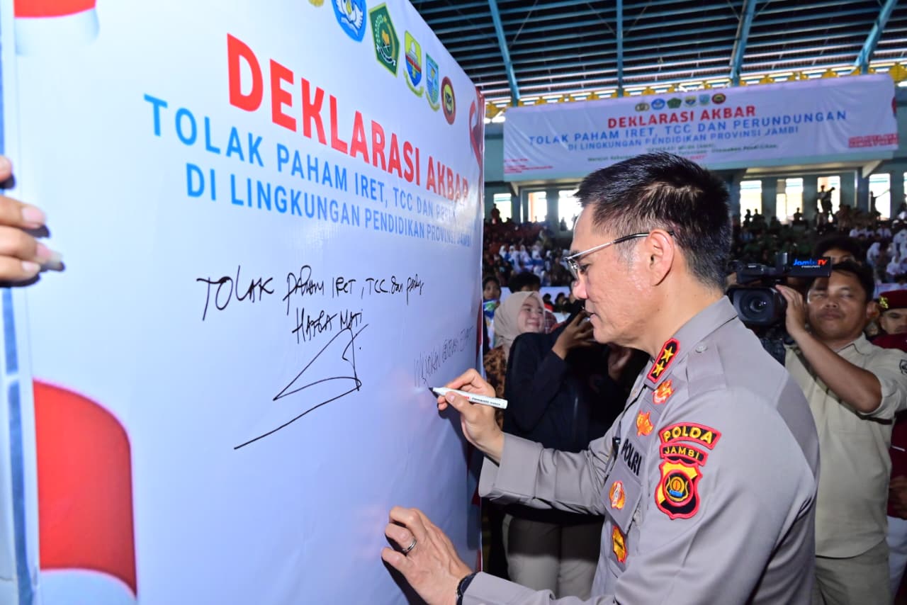 Polda Jambi Bersama Pemprov Gelar Sosialisasi Akbar Cegah Radikalisme dan Terorisme di Lingkungan Pendidikan