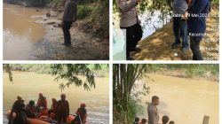 Kapolsek Rangkasbitung Polres Lebak Bersama Camat Kalanganyar,Monitoring Pencarian di Duga Korban Tenggelam di Sungai Cisimeut