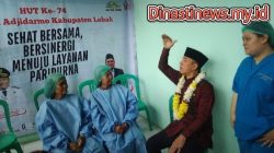 Hasbi Assidiki Jayabaya.Ucapkan selamat Milad yang ke 74 RSUD Ajidarmo